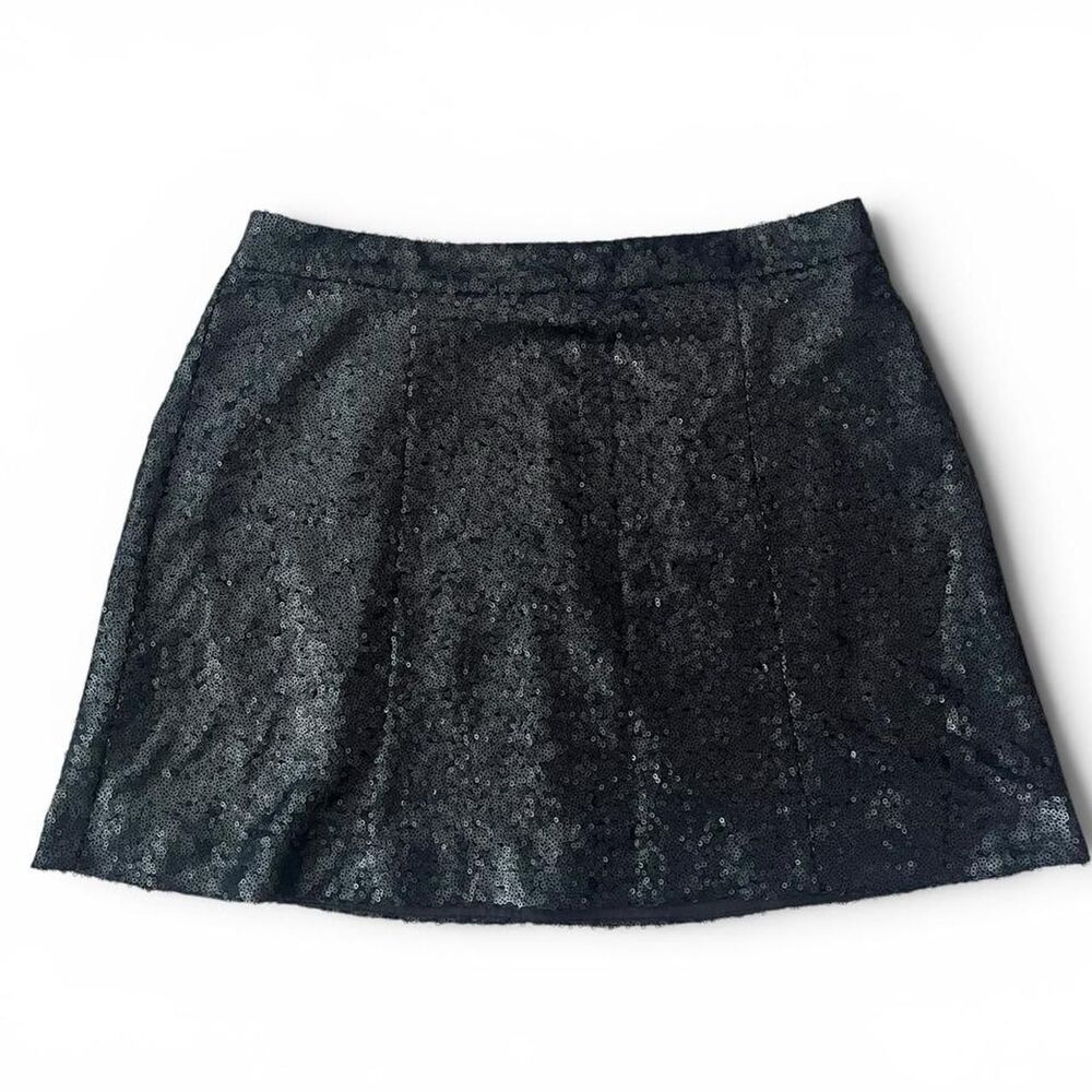 Decree Black Sequin Mini Skirt Women's M